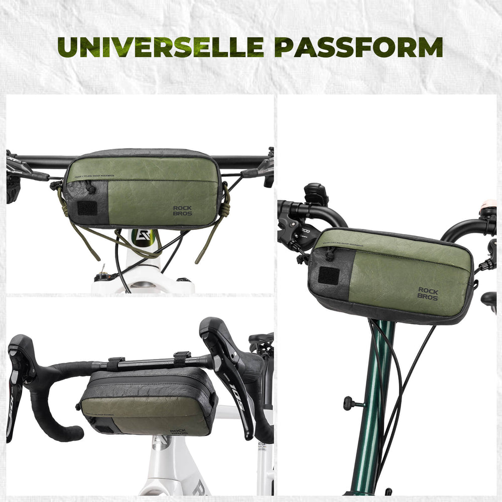 2-in-1 Lenkertasche Wasserabweisend aus Tyvek® mit Schultergurt 1,5L