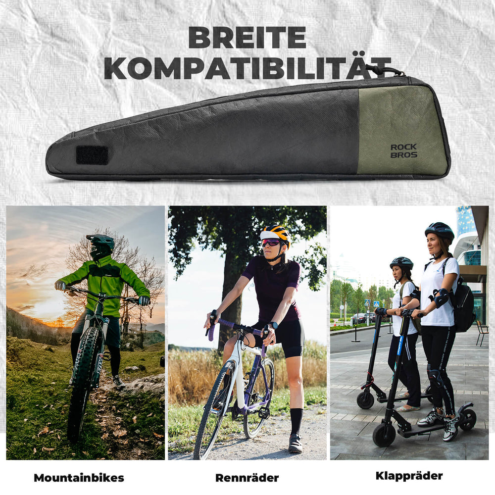 2-in-1 Oberrohrtasche Wasserabweisend aus Tyvek® mit Schultergurt 0,9L