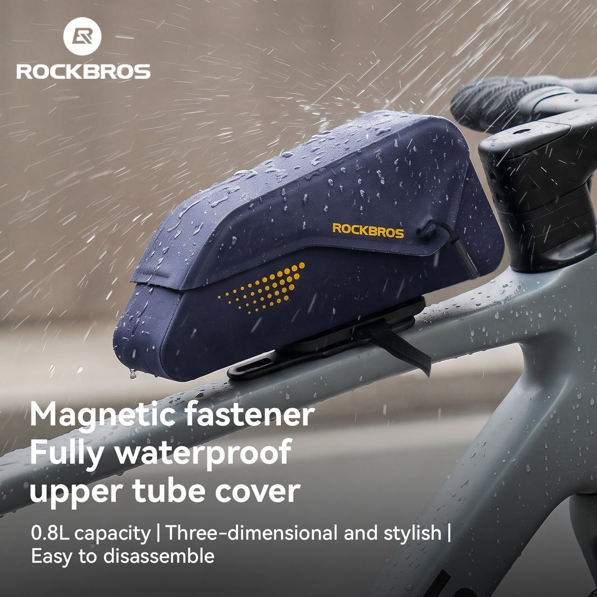 ROCKBROS wasserdichte Fahrrad-Oberrohrtasche 0,8 L