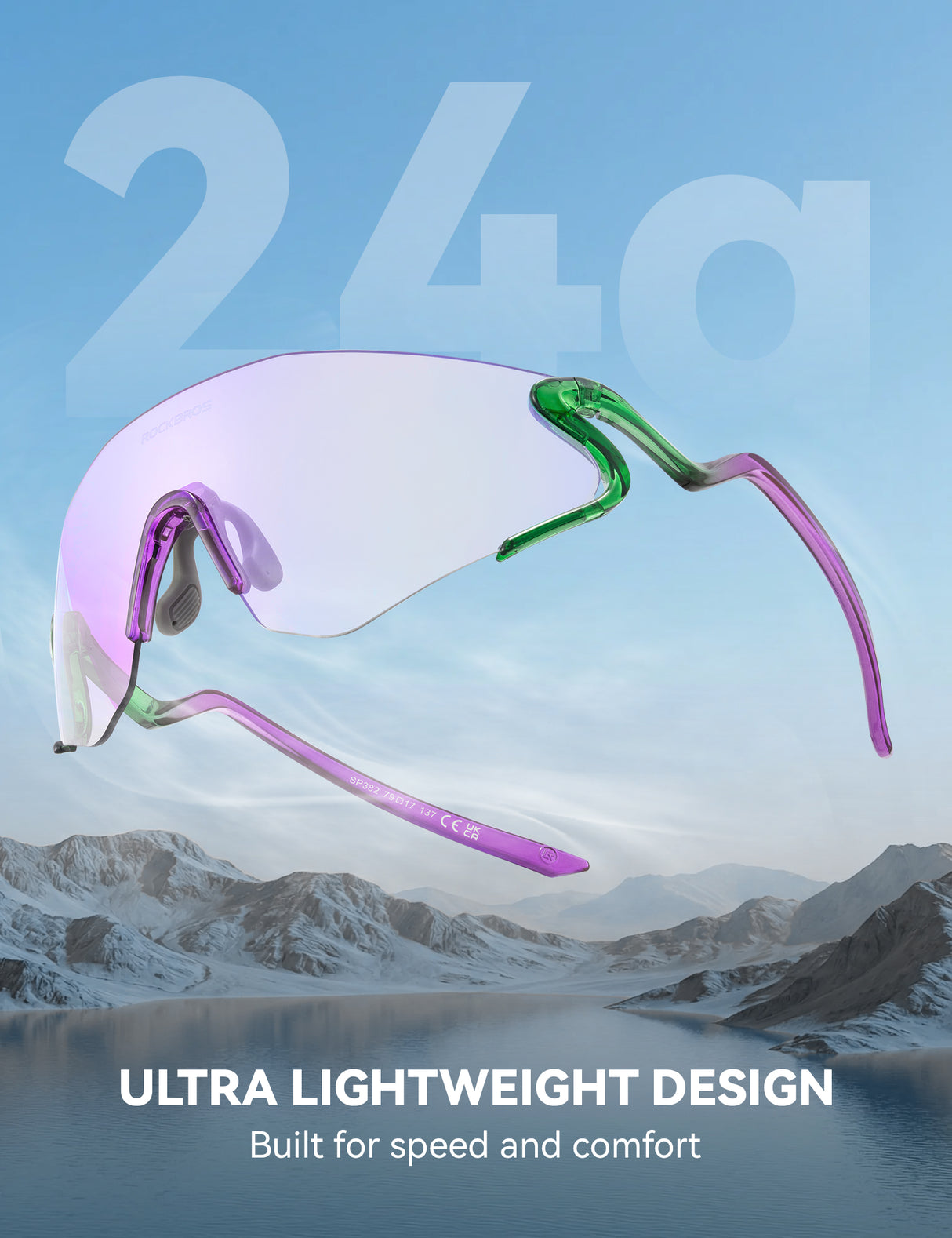 Photochrome Fahrradbrille mit UV400 Schutz