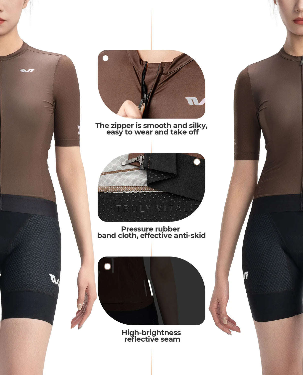 TVI Women's Cycling Jersey - Digital Dune for MTB & Road Cycling