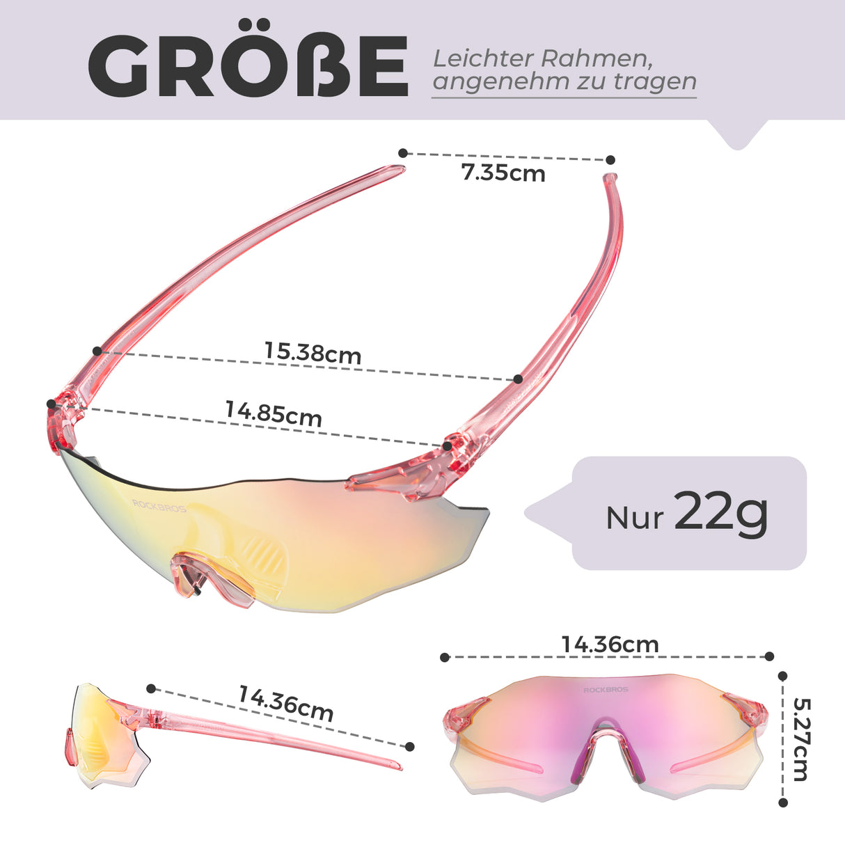 Cycling Glasses Photochromic/Polarized UV400 Protection Frameless 