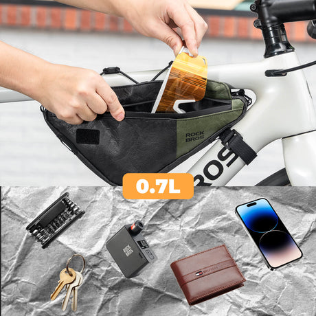 2-in-1 Rahmentasche Wasserabweisend aus Tyvek® mit Schultergurt 0.7L