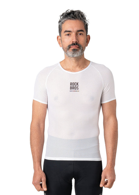 ROCKBROS Road-to-Sky Cycling Short-Sleeved Base Layer #Color_White
