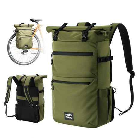 3‑in‑1 Fahrradtasche für Gepäckträger – 11‑16 L Volumen