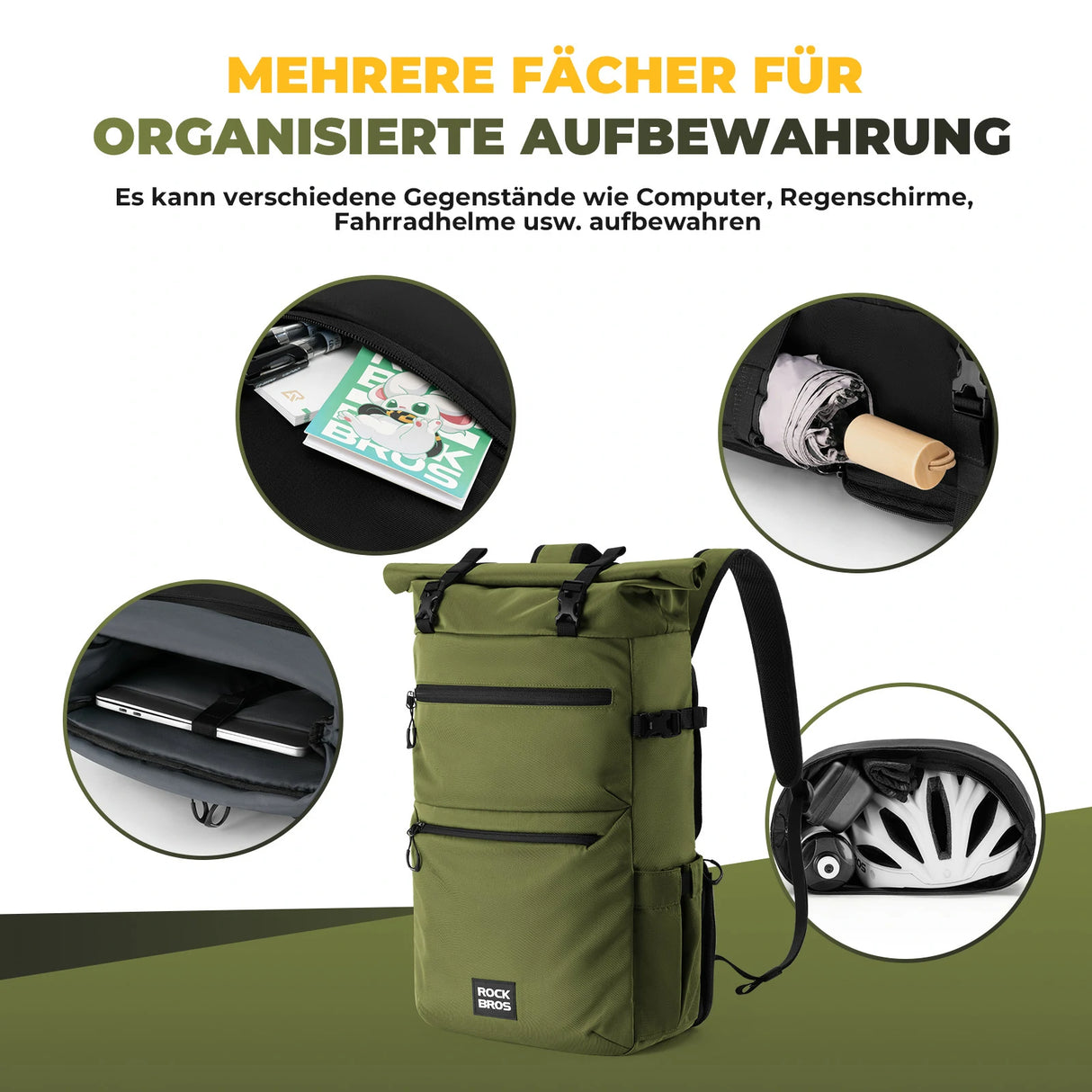 3‑in‑1 Fahrradtasche für Gepäckträger – 11‑16 L Volumen