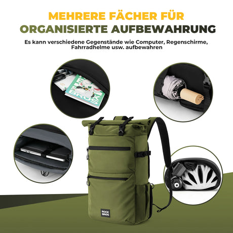3‑in‑1 Fahrradtasche für Gepäckträger – 11‑16 L Volumen