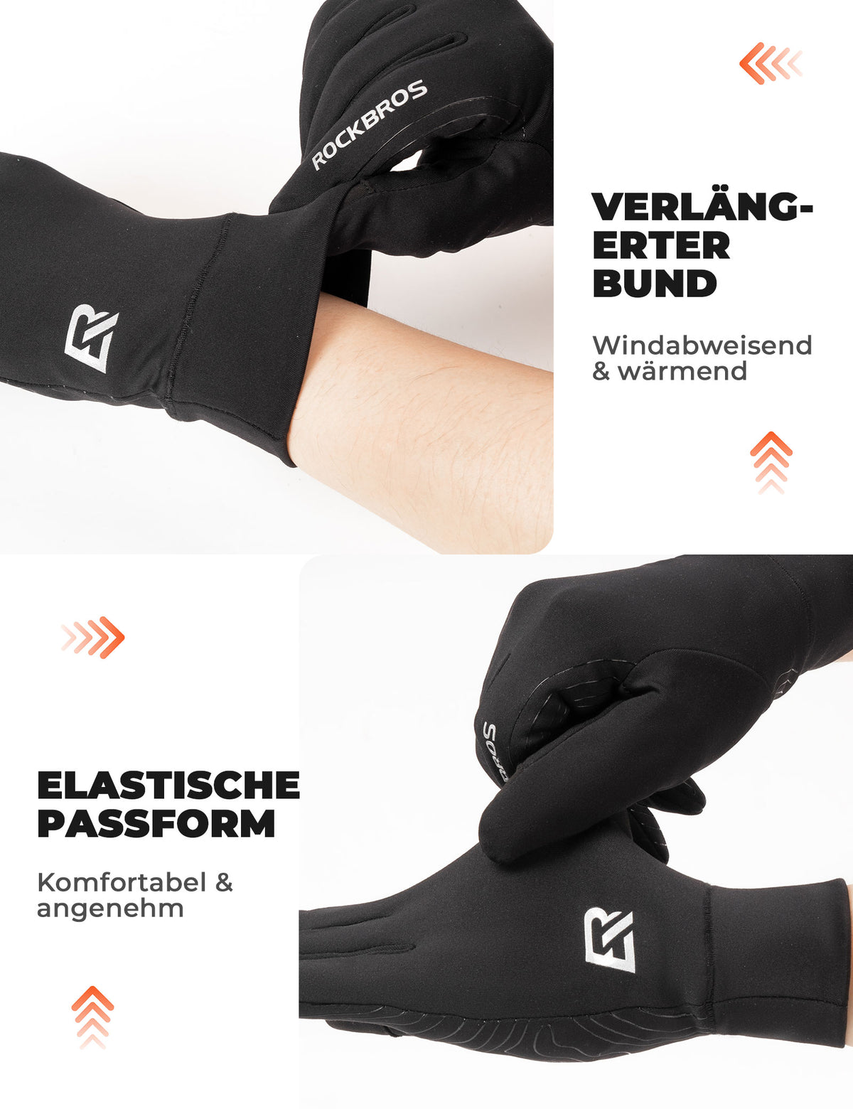 ROCKBROS Winter Set: Sturmhaube & Fahrradhandschuhe Touchscreen