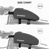 ROCKBROS wasserdichte Oberrohrtasche für Fahrrad 1L / 1.6 L Schwarz