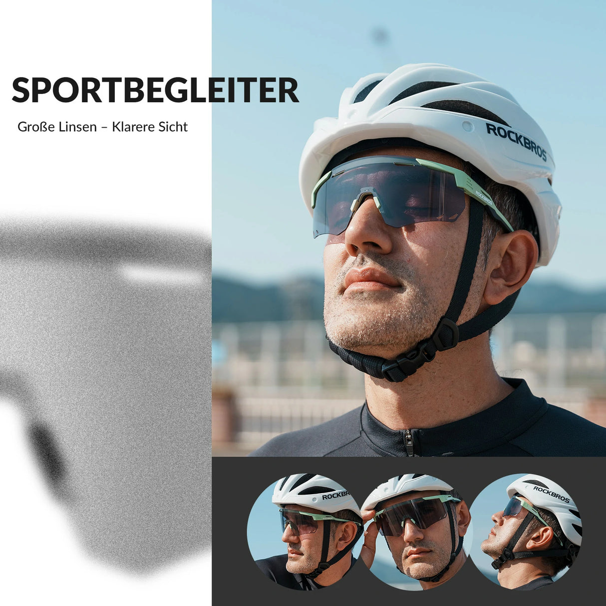 ROCKBROS Ultraleicht Fahrradbrille Selbsttönende Sonnenbrille mit UV400-Schutz - ROCKBROS-EU
