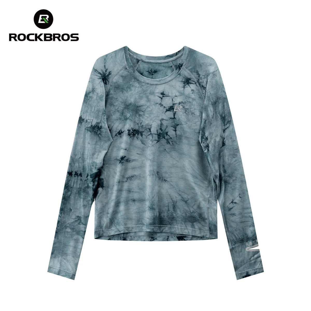 Rockbros Langarm Laufshirt Merinowolle, atmungsaktiv & schnell trocknend für Outdoor, Wandern & Radfahren