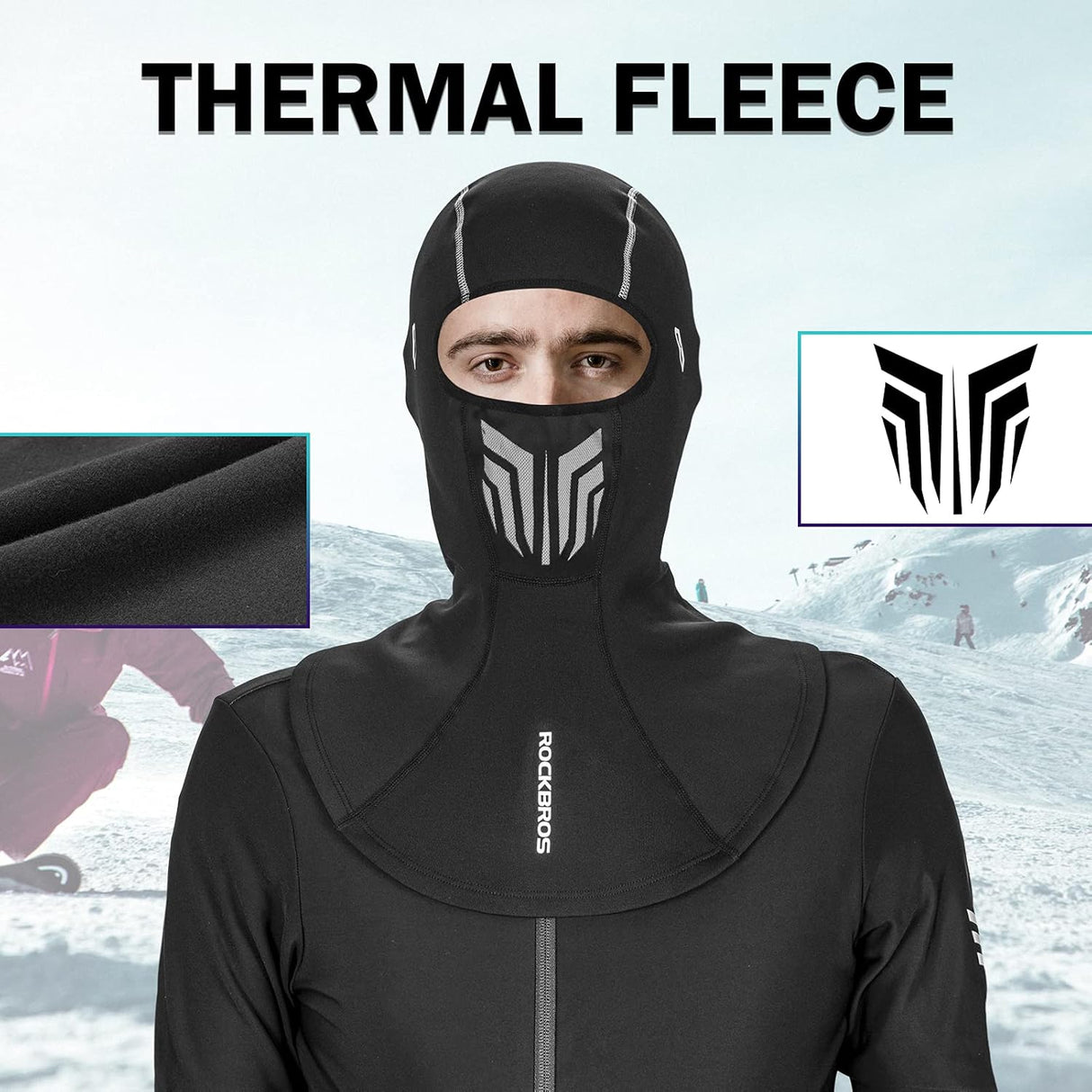 ROCKBROS Balaclava Lightweight UV Protection Face Cover #Style_Long