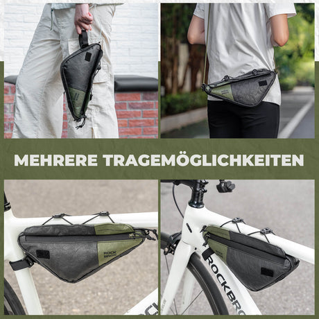 2-in-1 Rahmentasche Wasserabweisend aus Tyvek® mit Schultergurt 0.7L