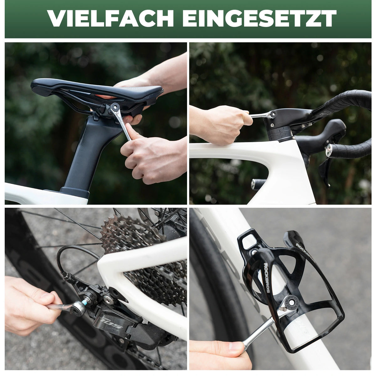 multitool fahrrad e-bike 8-in-1 Mini-Fahrrad-Ratsche Multitool – Kompakt und Leicht, Metalllegierung – ROCKBROS-DE
