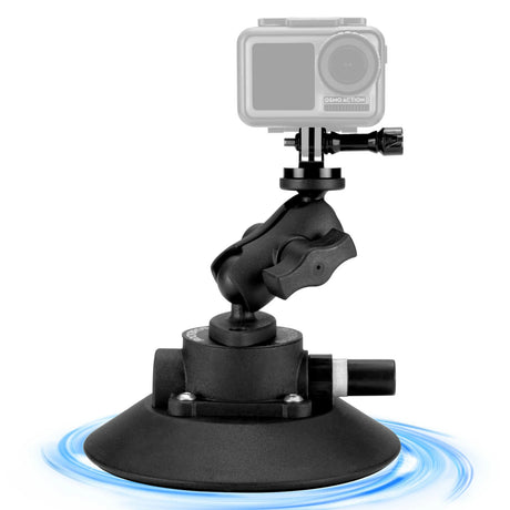 Action‑Kamera‑Saugnapfhalterung – Mit Pumpe & Magic Arm