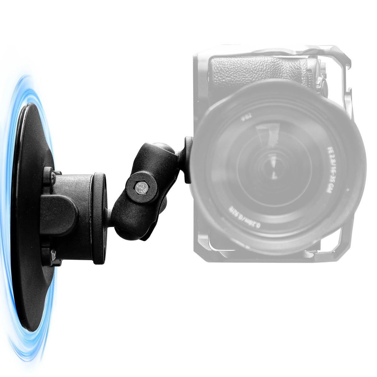 Action‑Kamera‑Saugnapfhalterung – Mit Pumpe & Magic Arm