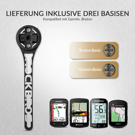 Aero Fahrradcomputer Halterung – Leichtbau-Lenkerverlängerung mit Schnellverschluss