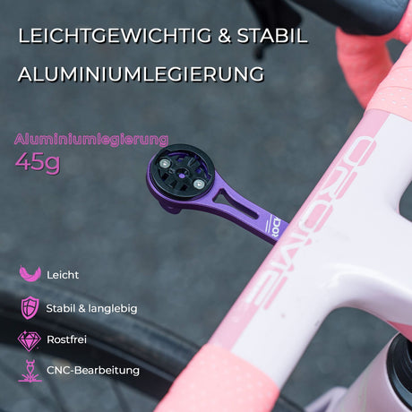 Aero Fahrradcomputer Halterung – Leichtbau-Lenkerverlängerung mit Schnellverschluss