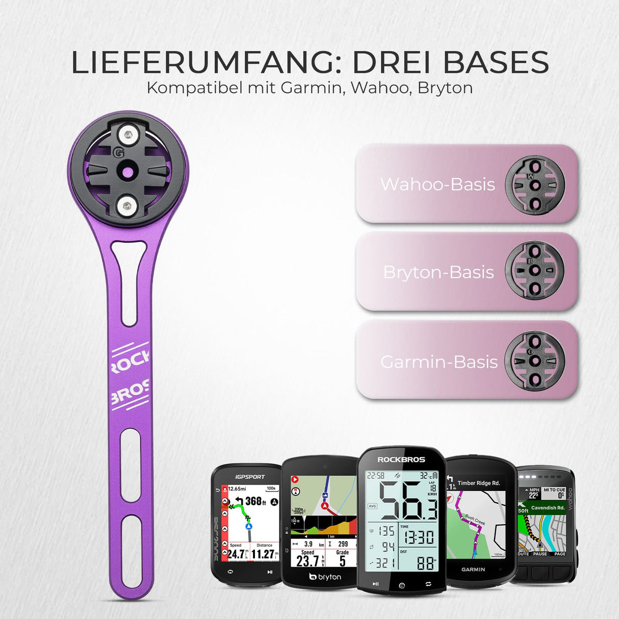 Aero Fahrradcomputer Halterung – Leichtbau-Lenkerverlängerung mit Schnellverschluss