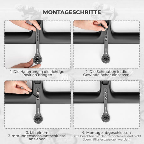 Aero Fahrradcomputer Halterung – Leichtbau-Lenkerverlängerung mit Schnellverschluss