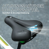 Bequemer Fahrradsattel, Ergonomisch Fahrrad Sattel Mit Druckentlastung & Belüftung, Hochdichter Schaumstoff, Doppelte Federung - ROCKBROS-EU