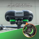 Bequemer Fahrradsattel, Ergonomisch Fahrrad Sattel Mit Druckentlastung & Belüftung, Hochdichter Schaumstoff, Doppelte Federung - ROCKBROS-EU