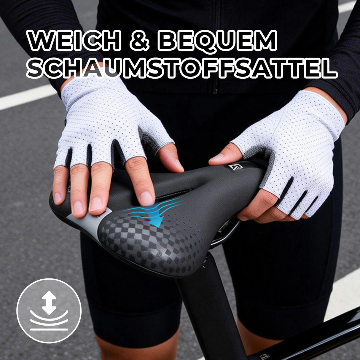 Bequemer Fahrradsattel, Ergonomisch Fahrrad Sattel Mit Druckentlastung & Belüftung, Hochdichter Schaumstoff, Doppelte Federung - ROCKBROS-EU