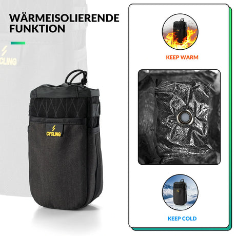 Bikepacking Feedbag – 1 L isoliert, mit Schultergurt