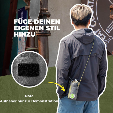 Bikepacking Feedbag Lenkertasche 0,7 L Schwarz-Grün