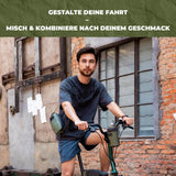 Bikepacking Feedbag Lenkertasche 0,7 L Schwarz-Grün