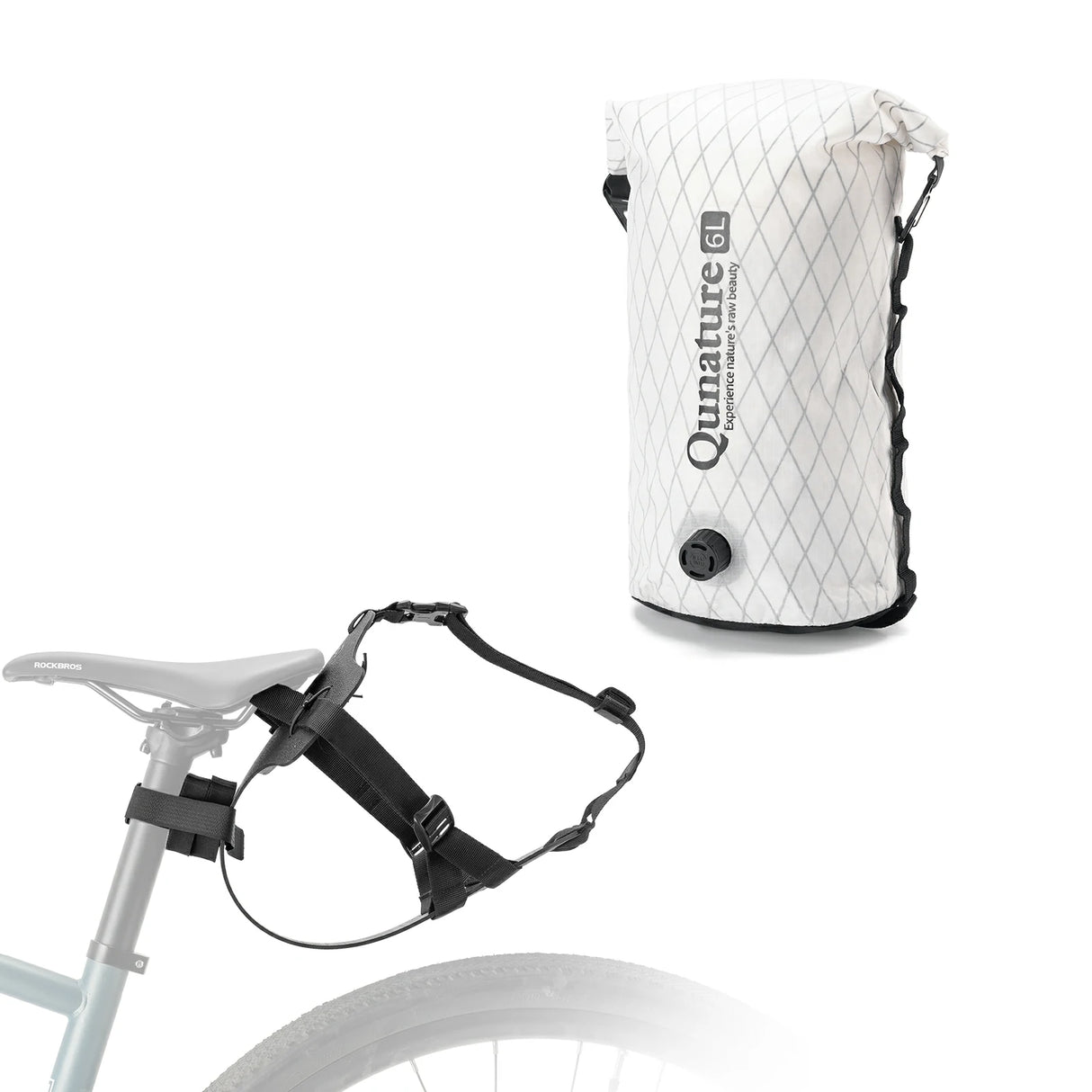 Bikepacking Heck-Gepäckträger + Wasserdichte  Kompressionstasche Set-B - ROCKBROS-EU