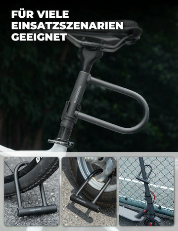 Bügelschloss Fahrradschloss Hohe Sicherheit Schlösser Wasserdicht –  ROCKBROS-DE