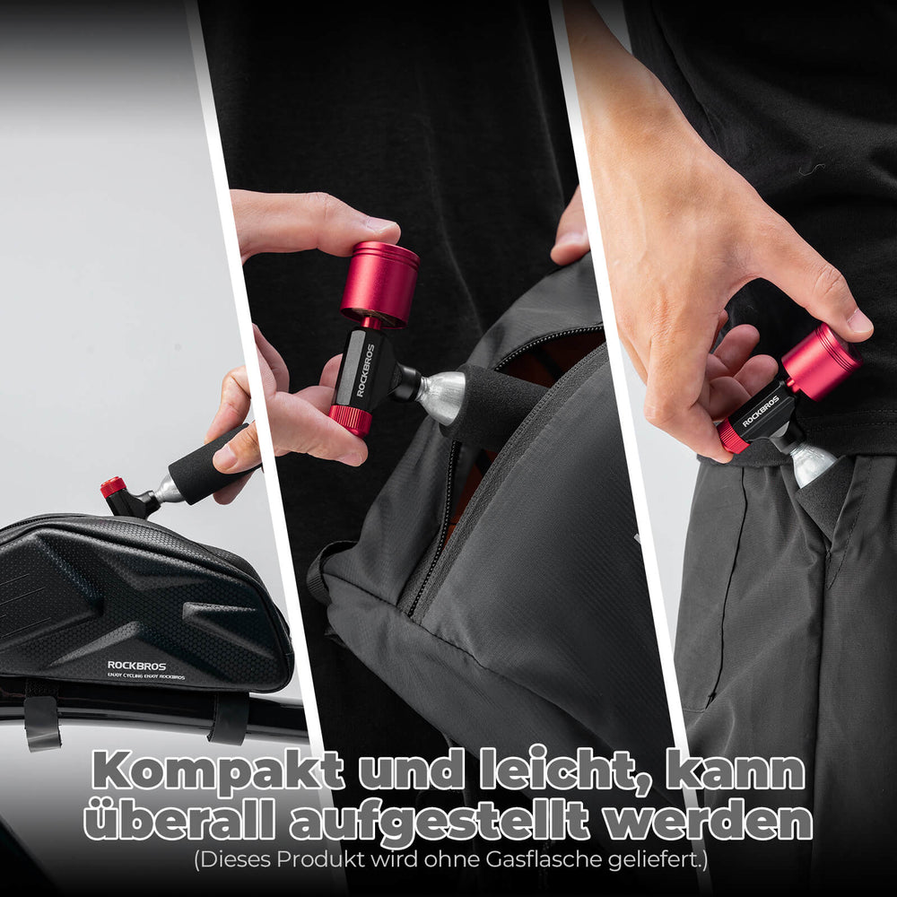 CO2 Fahrradpumpe Minipumpe für Presta & Schrader Ventile