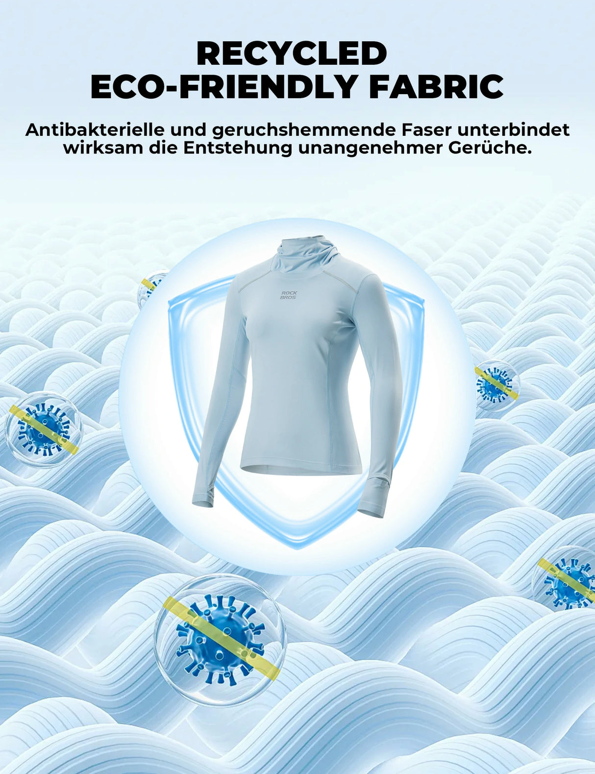Damen Langarm Radtrikot – Antibakteriell, UV‑Schutz & Reflektierend mit Smartwatch‑Fenster