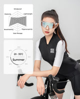 ROCKBROS Damska Koszulka Rowerowa z Kr¨®tkim R?kawem na Lato, Oddychaj?ca i Szybkoschn?ca-YDDX001-1 Spodnie