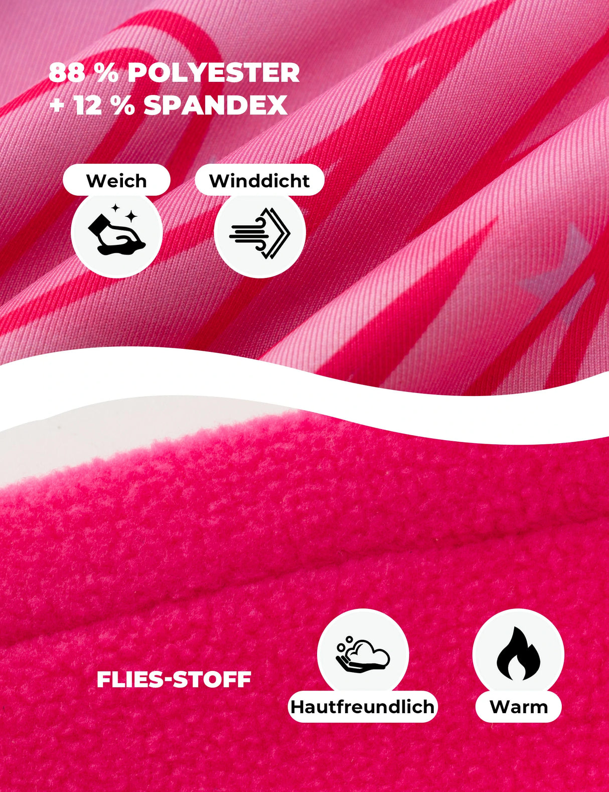 Doppelseitige Mütze für Kinder – Weich, Elastisch & Winddicht (48-54cm)