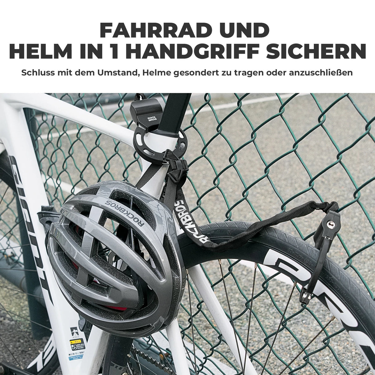 E‑Scooter Schloss – 59,5 cm Stahlkette für Roller & Fahrrad