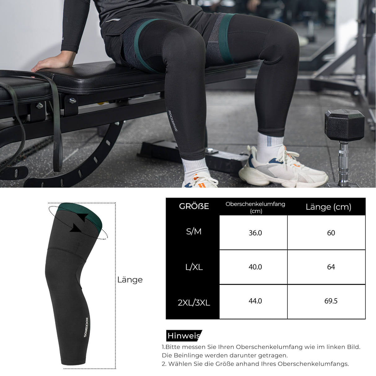 Fahrrad Beinlinge Winter Thermo – 1 Paar, Größen S–3XL