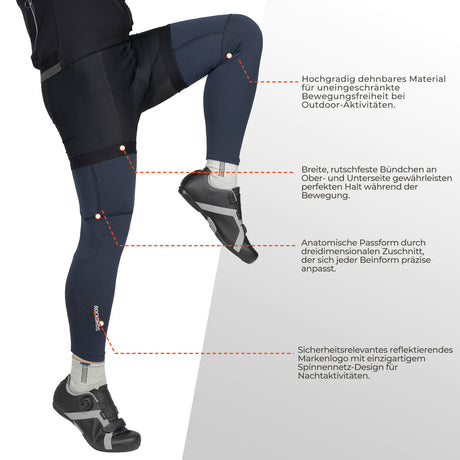 Fahrrad Beinlinge Winter Thermo – 1 Paar, Größen S–3XL