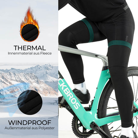 Fahrrad Beinlinge Winter Thermo – 1 Paar, Größen S–3XL