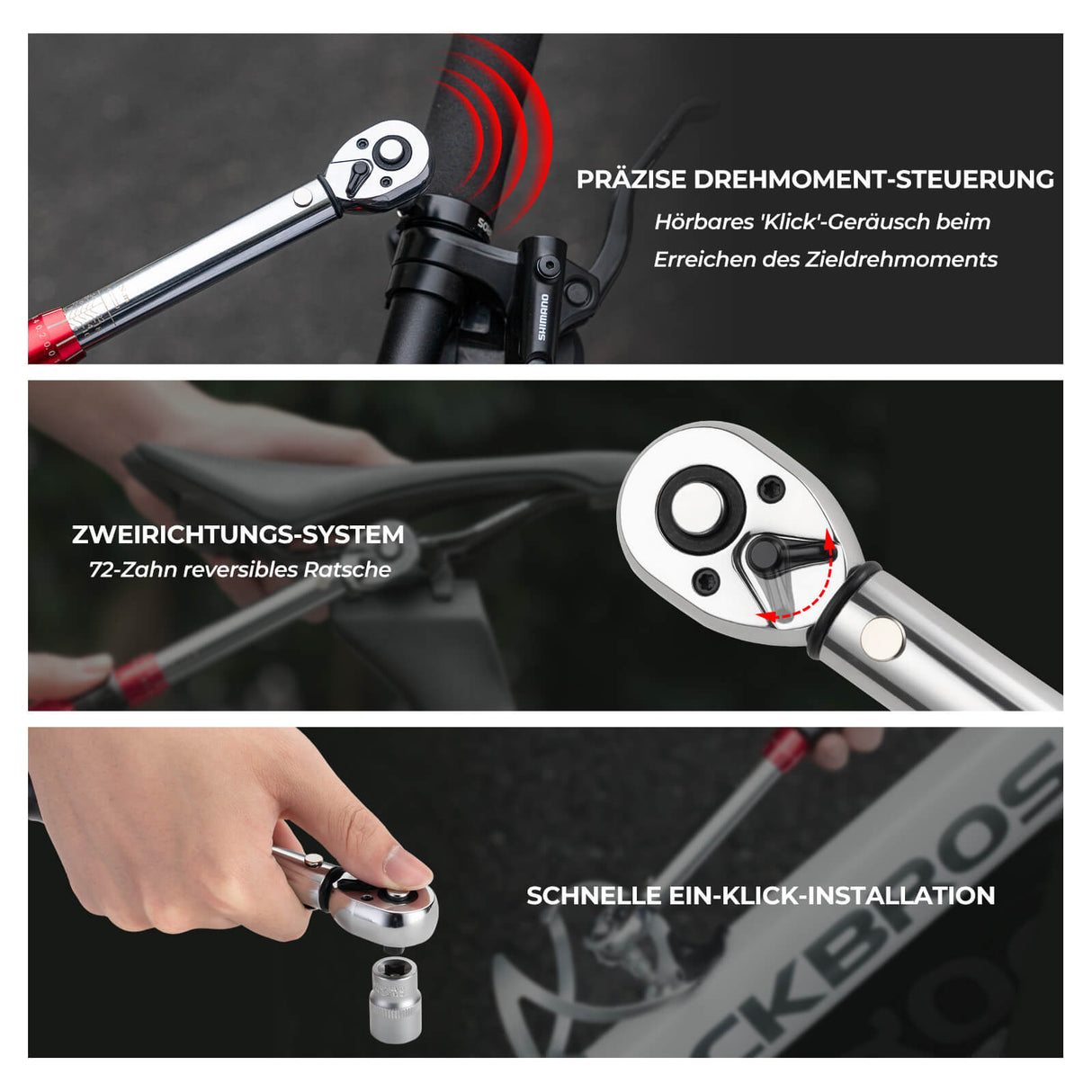 Fahrrad Drehmomentschlüssel Set 2-24 Nm – Multifunktionales Reparaturwerkzeug