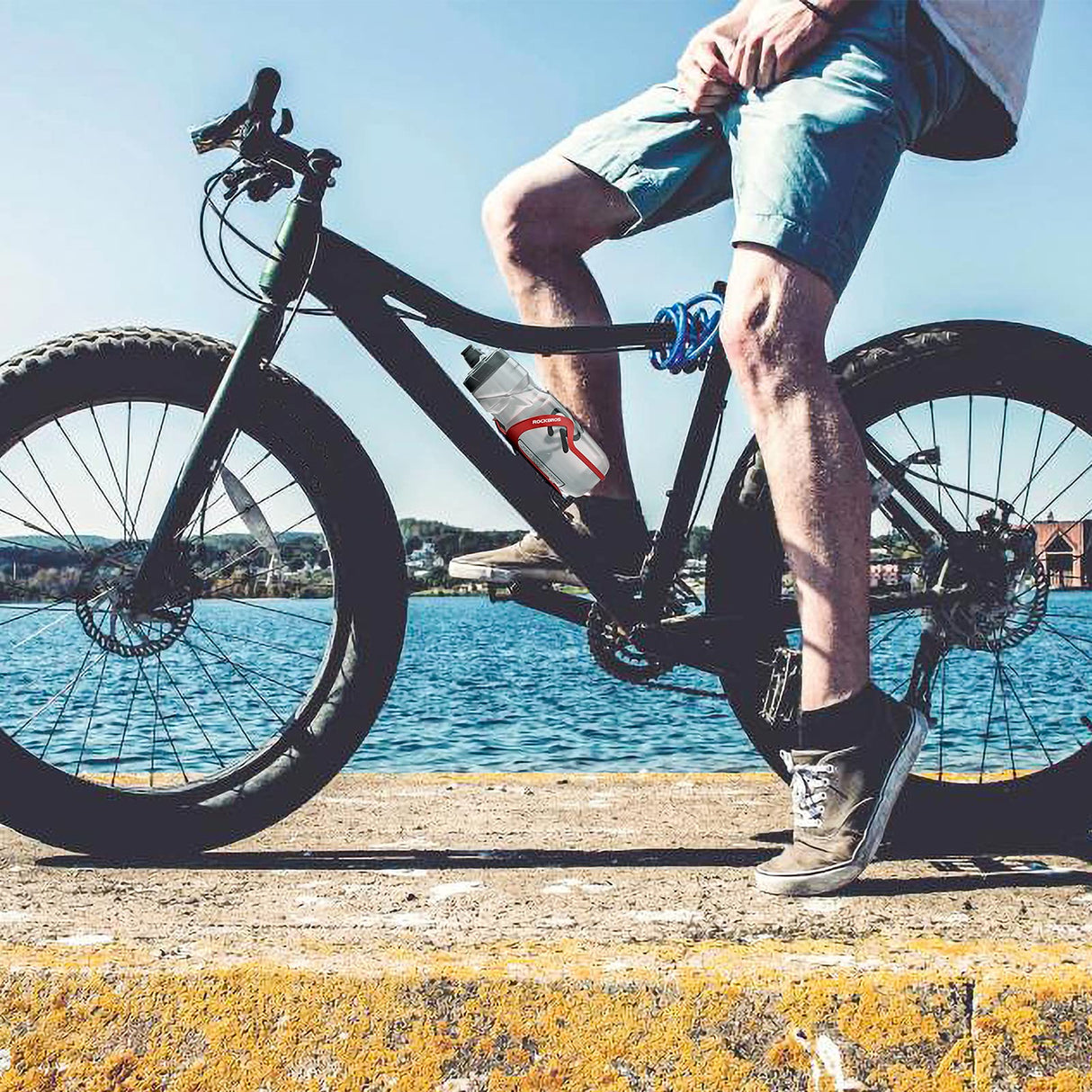 Fahrrad Flaschenhalter Aluminiumlegierung Blau 2 Stück
