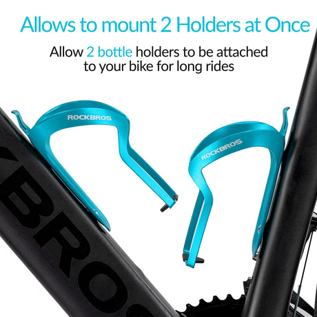 Fahrrad Flaschenhalter Aluminiumlegierung Blau 2 Stück