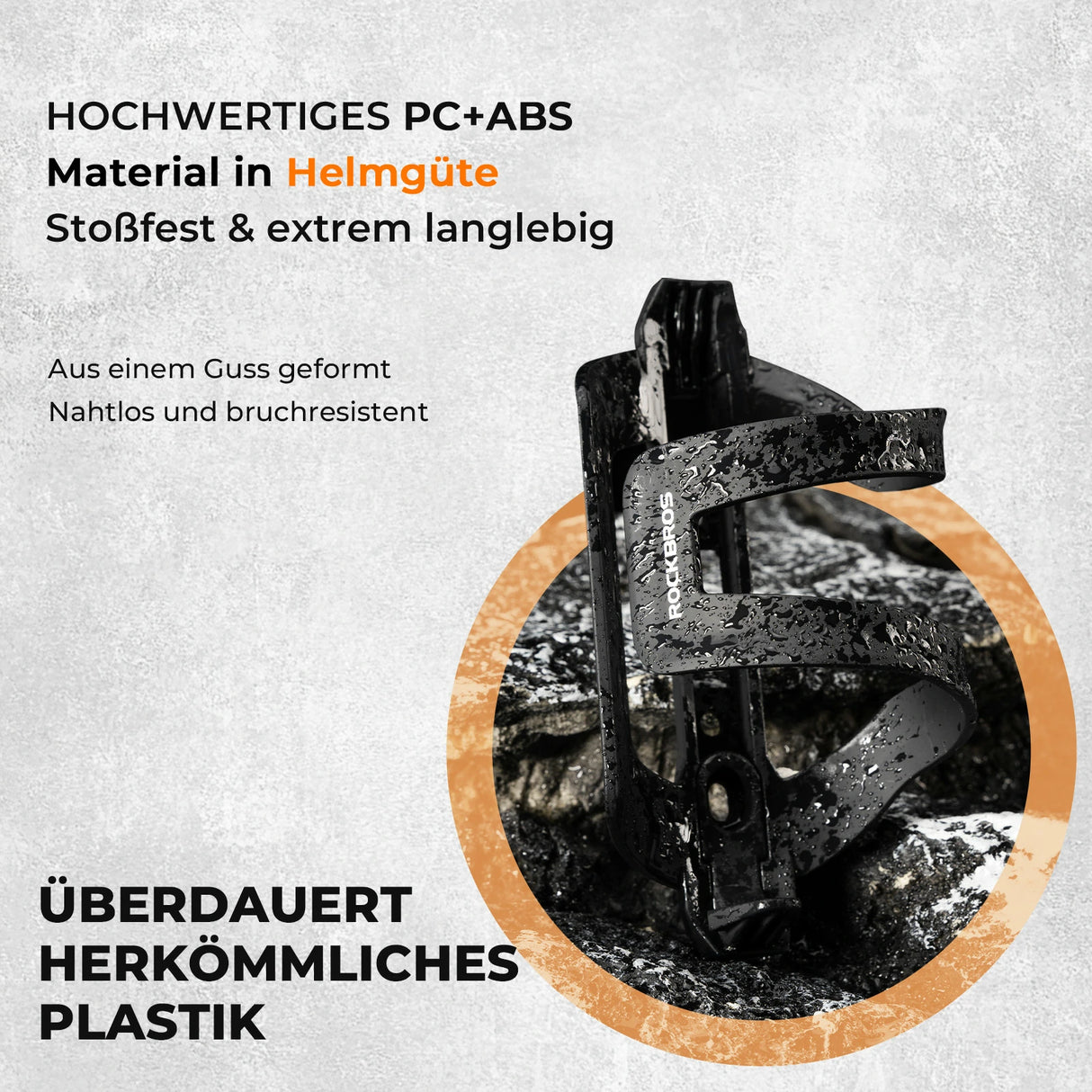 Fahrrad Flaschenhalter aus PC+ABS – Seitliche Entnahme, robust & leicht zu reinigen