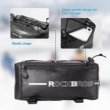 regenschutz fahrradtasche Fahrrad Gepäckträgertasche Reflektierend 5,2L-8L mit Regenschutz –  ROCKBROS-DE