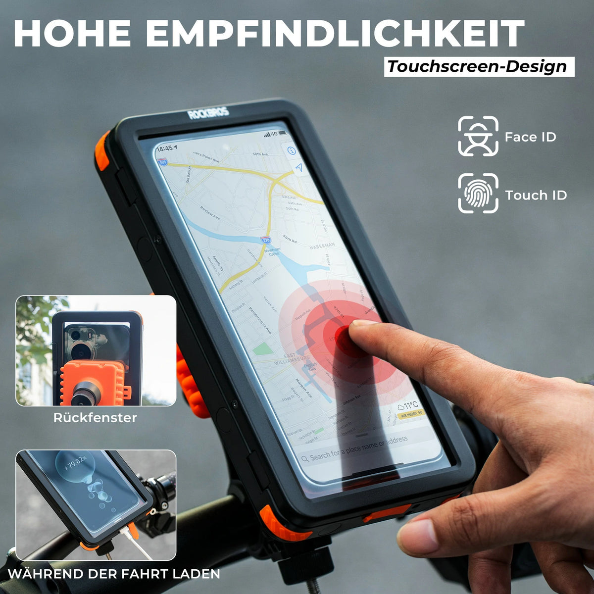 magnetische handyhalterung fahrrad Fahrrad Handyhalterung Magnetische, 4,7–6,9 Zoll Smartphones, Lenkerha –  ROCKBROS-DE