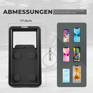 fahrrad handyhalterung iphone 7 Fahrrad Handyhalterung Magnetische, 4,7–6,9 Zoll Smartphones, Lenkerha – ROCKBROS-DE