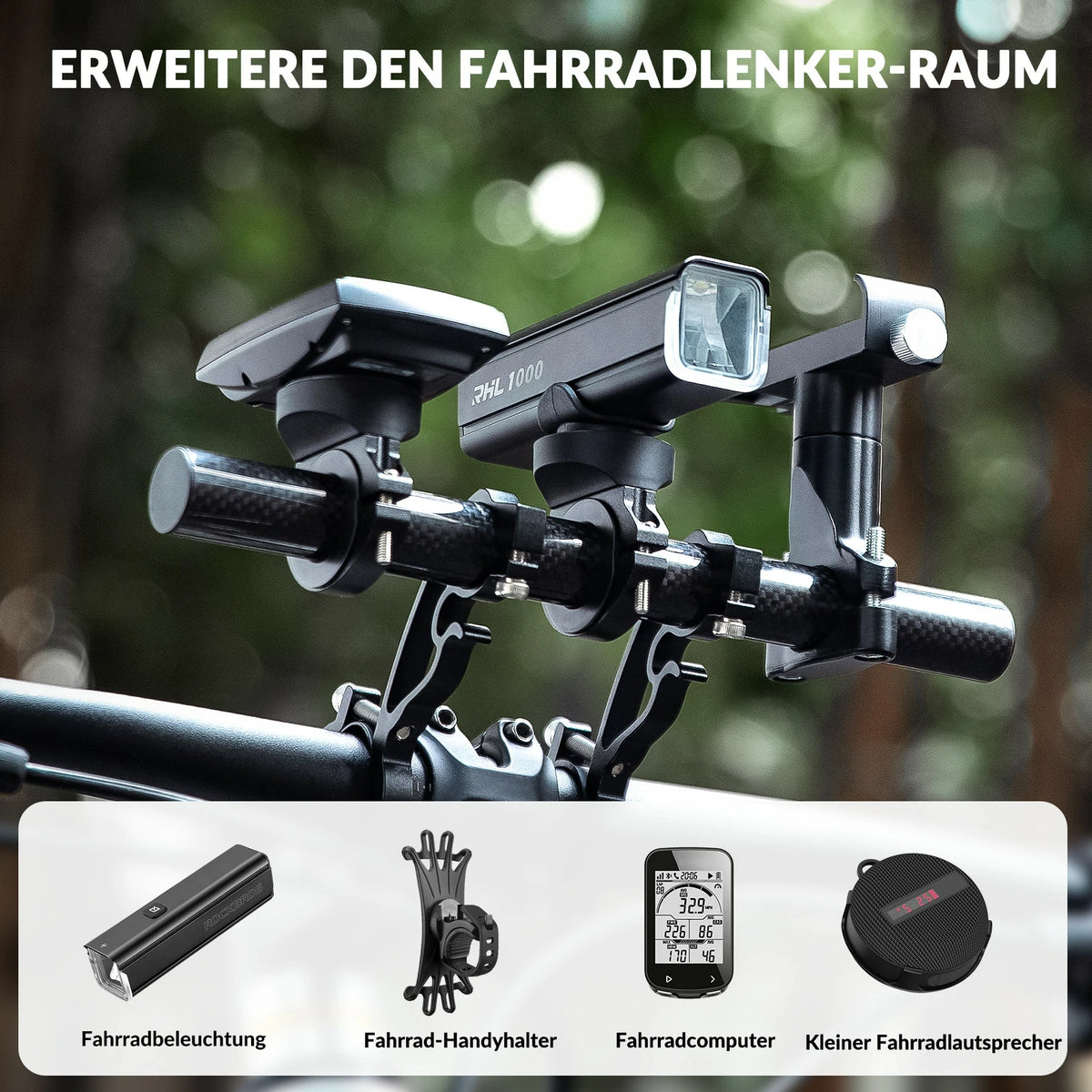 Fahrrad Lenker Erweiterung 25cm, Extender Halterung Lenkerverlängerung – ROCKBROS-DE
