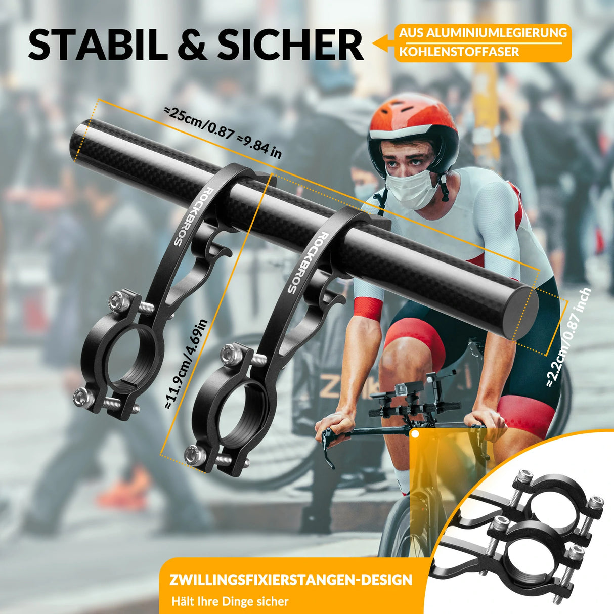 Fahrrad Lenkererweiterung 25 cm – Extender-Halterung für 20‑32 mm Lenkerdurchmesser