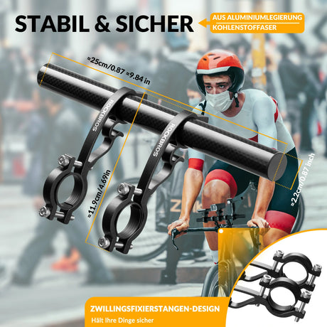 Fahrrad Lenkererweiterung 25 cm – Extender-Halterung für 20‑32 mm Lenkerdurchmesser